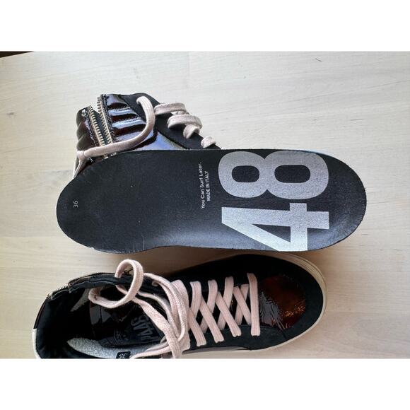 P448 Women's Skate Tortoiseshell Print High Top Sneakers size 36 / us 6 - Picture 8 of 14